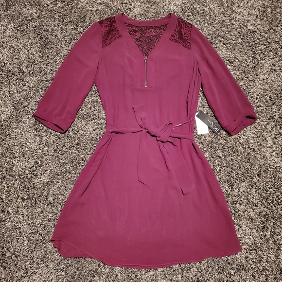 BCX Burgandy Lace Dress - Picture 10 of 13